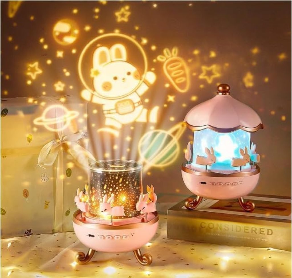 Star Projector Bunny Night Light Rabbits Night Light