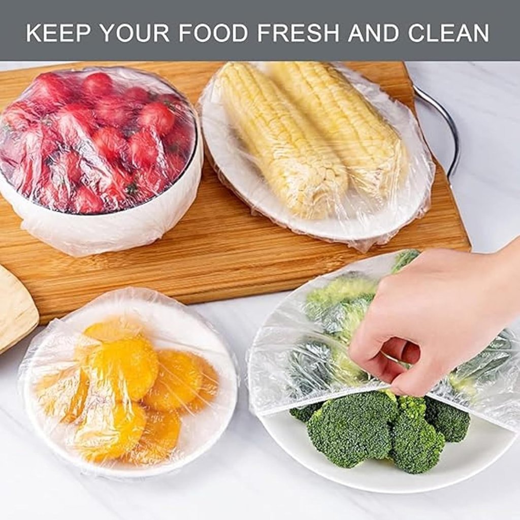 100 pcs Plastic Bags Food Cover