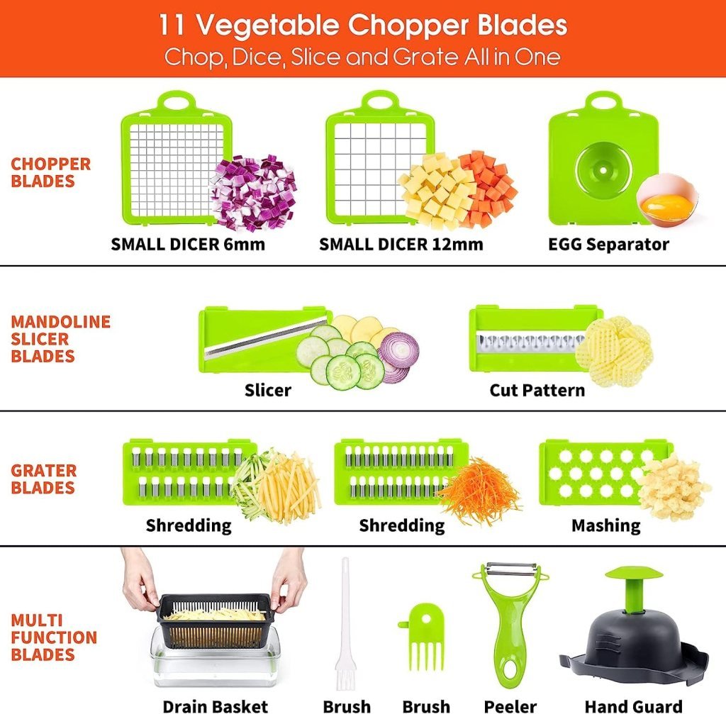 14 In 1 Chopper Nicer Veggie Slicer Dicer