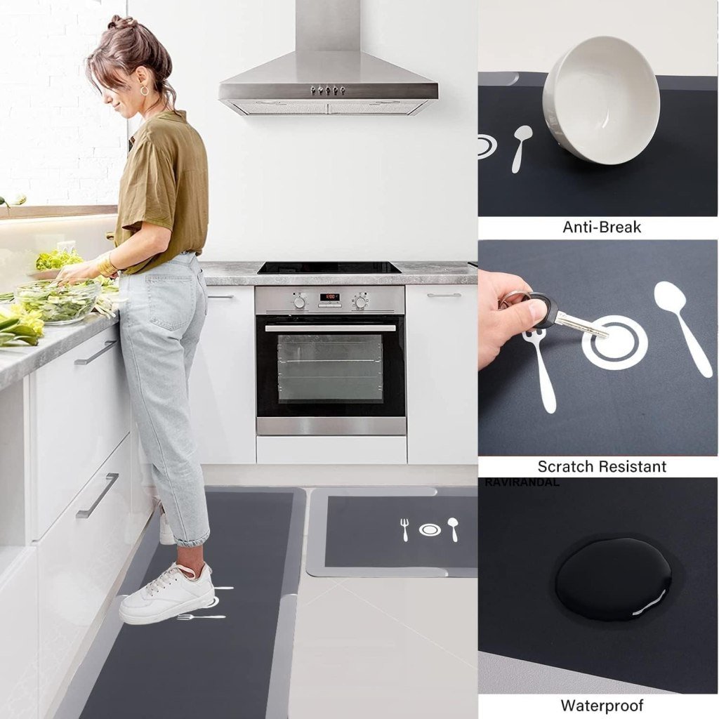 2 Pcs Kitchen Floor Mat 40x60CM 40x120CM
