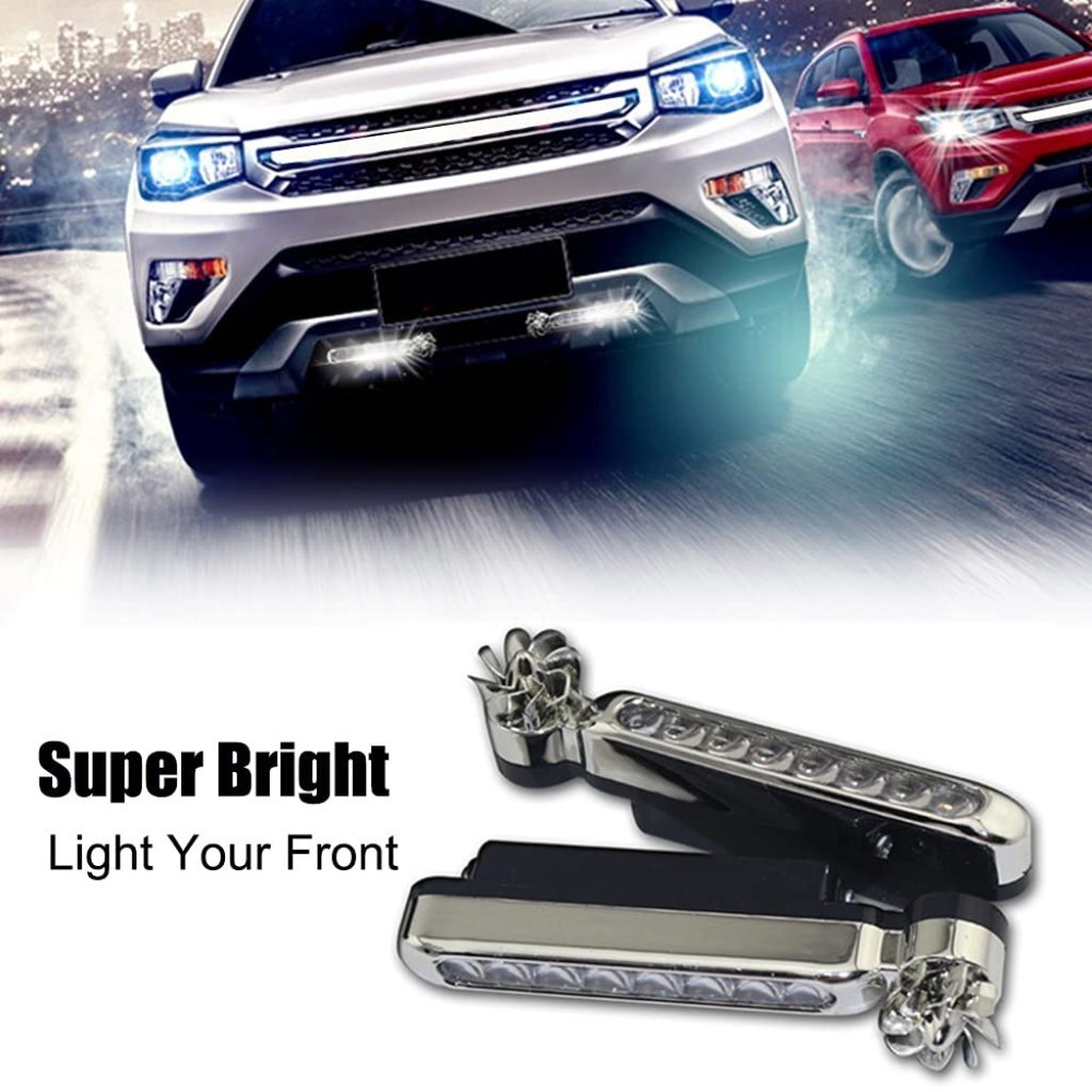 2pcs Car Wind Powered Light Decorative Daytime Running Led
