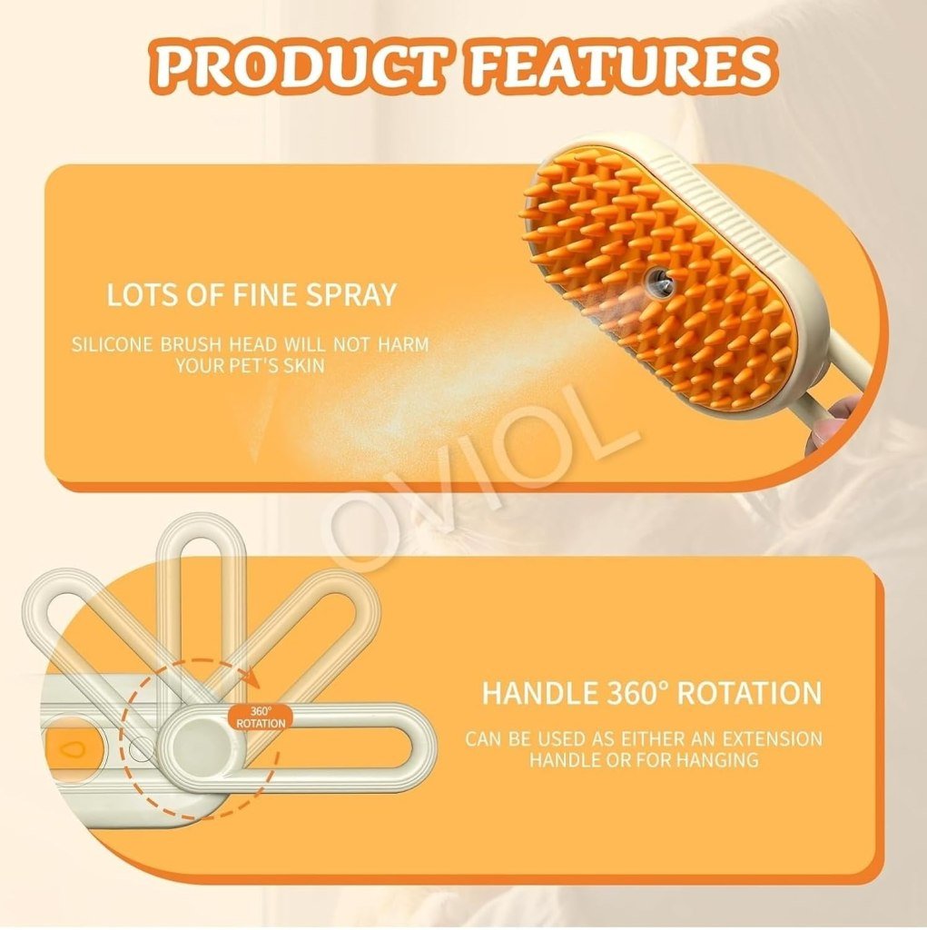 3 in 1 Pet Steam Brush