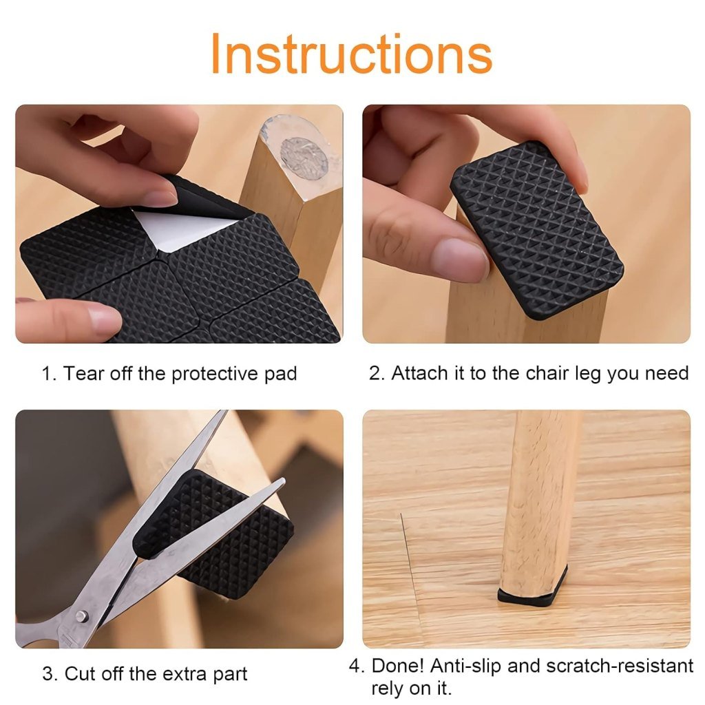 30 pcs Round Chair leg Pad Anti Slip Furniture Mat