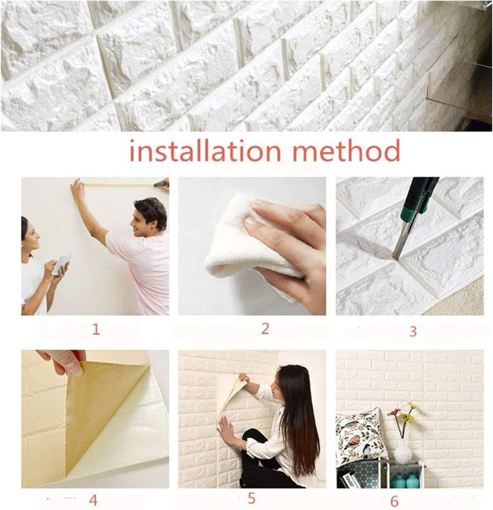 3D Breek Foam Wallpaper 70x77cm