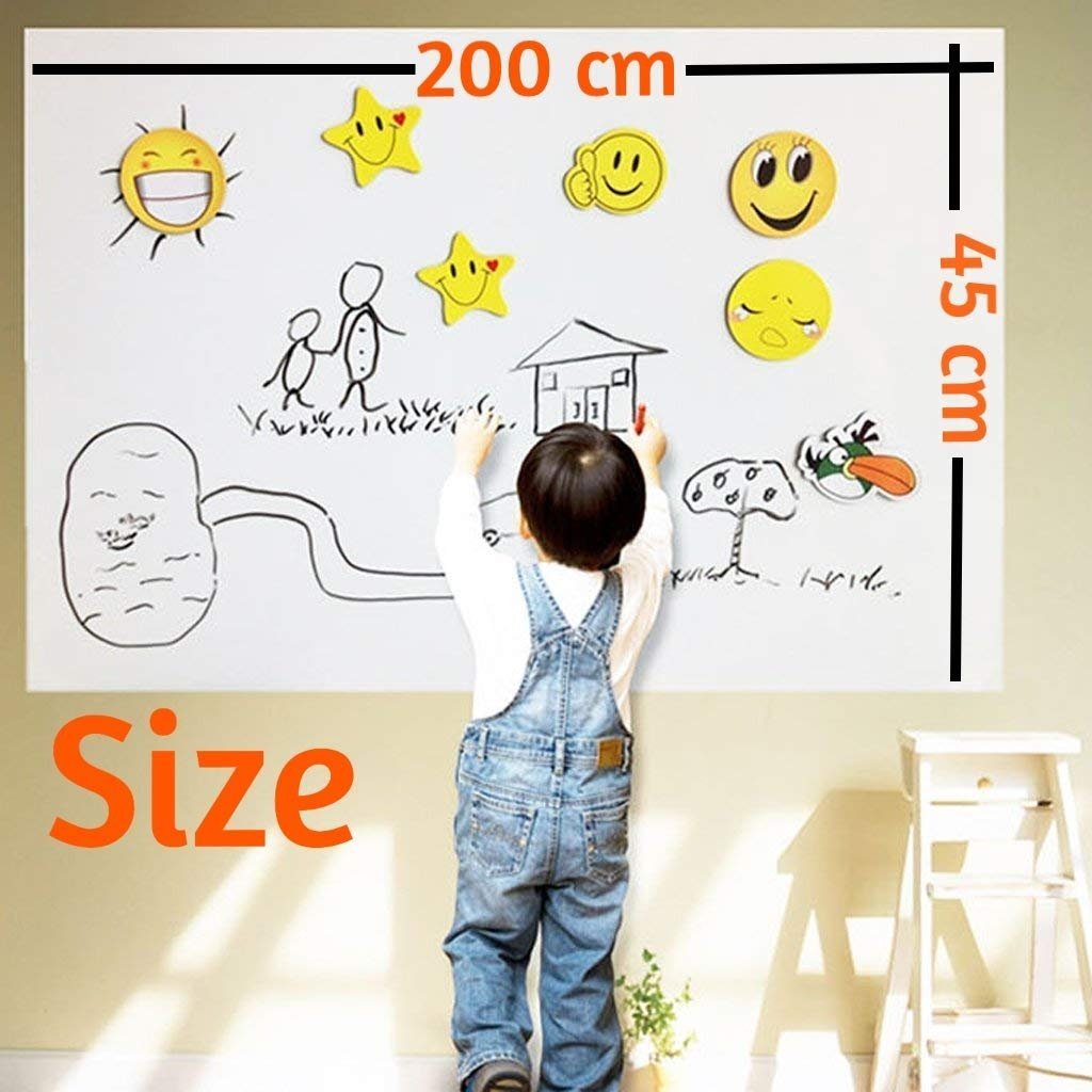 45cm x 200 cm White Board Sticker