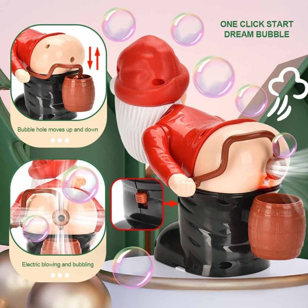 Bubble Blowing Santa Flashing Lights and Music