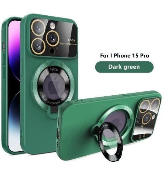 Dark Green iPhone 15 Pro Mobile Cover