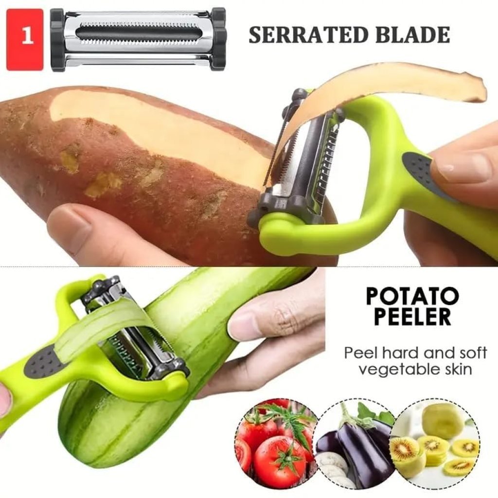 Green 3 in 1 Blade Peeler