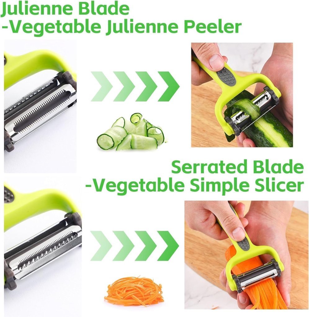 Green 3 in 1 Blade Peeler