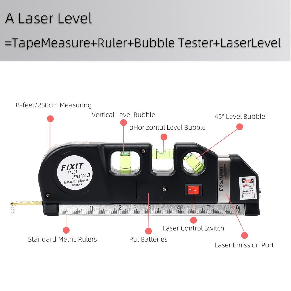 Laser Level Measuring Tape
