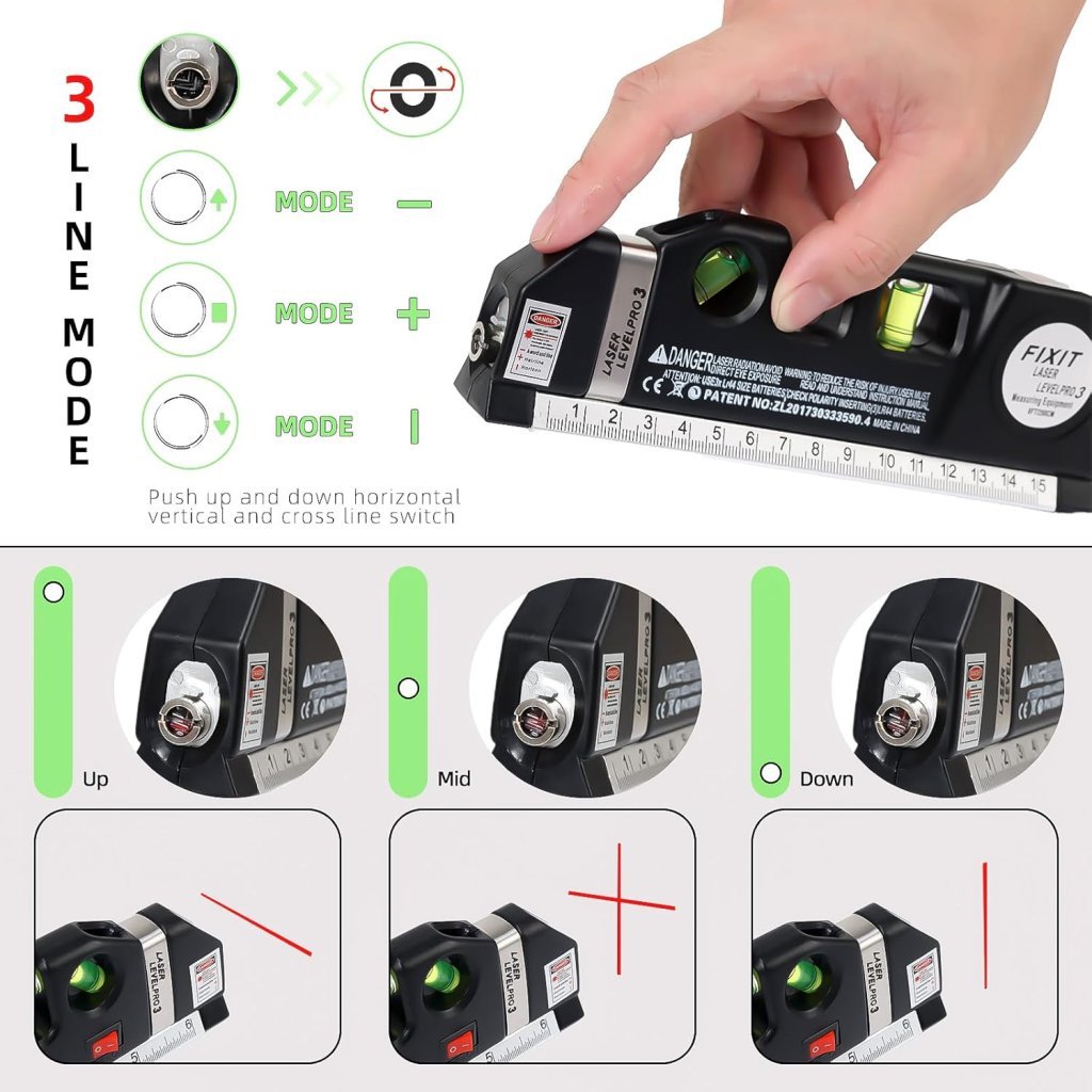 Laser Level Measuring Tape