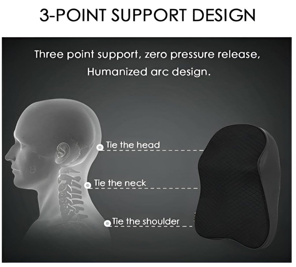 Memory Foam Car Head Rest Neck Pillow