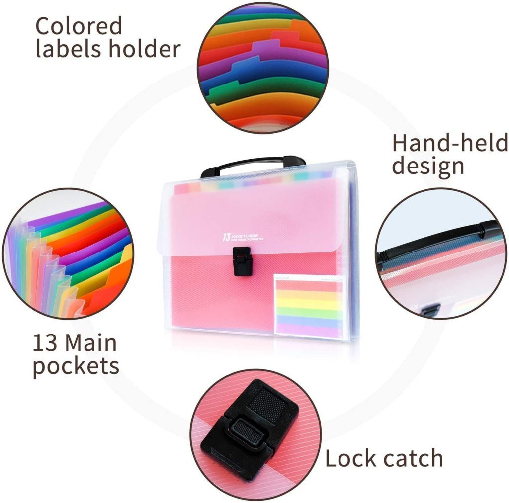 Rainbow File Folder 13 Pocket