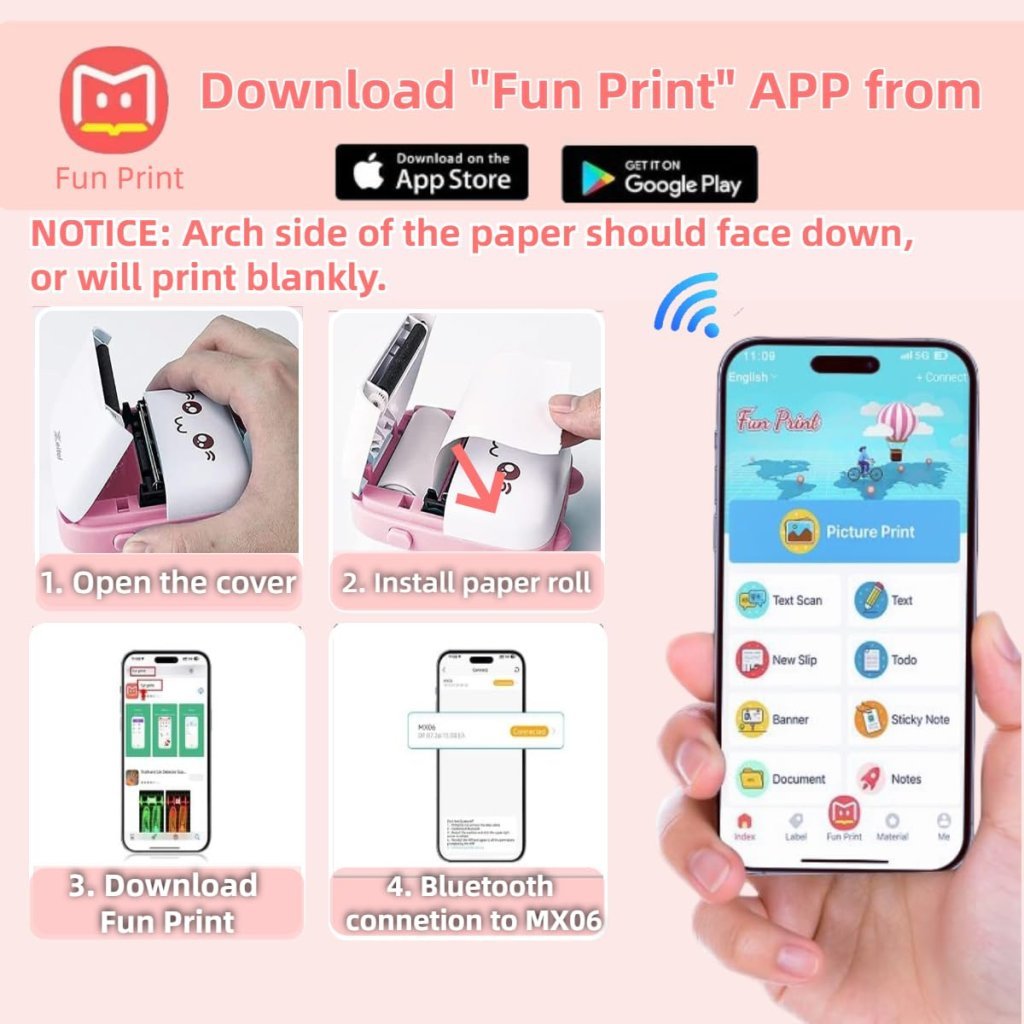 Rechargeable Mini Bluetooth Thermal Printer