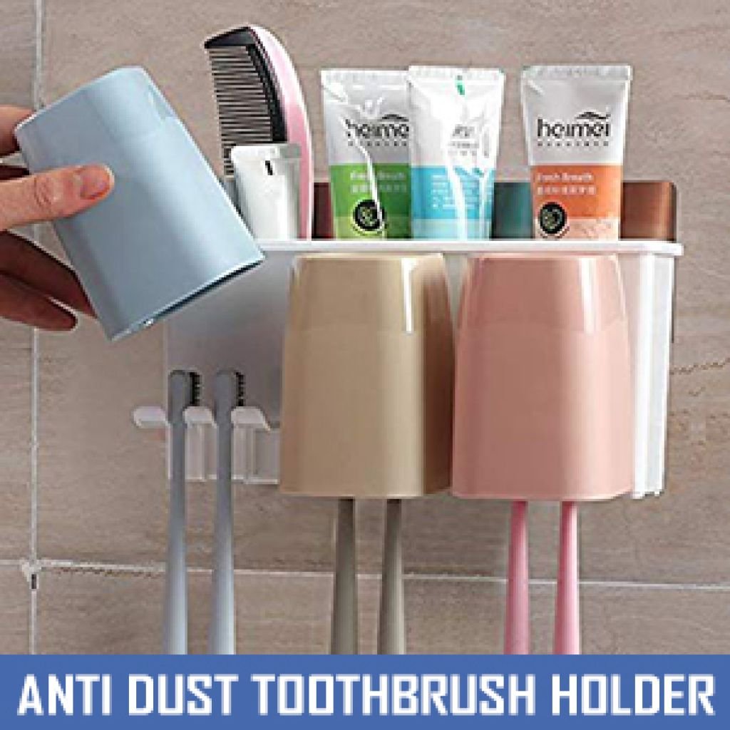 Anti Dust 3 Cup Toothbrush Holder