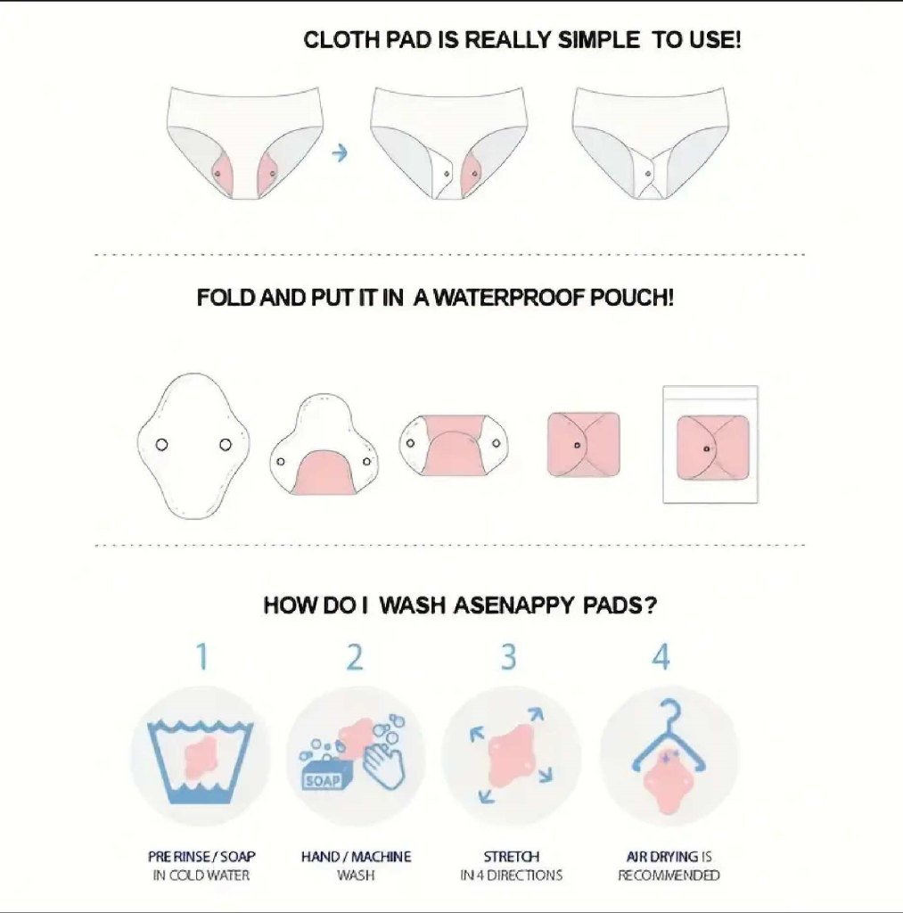 Cloth Sanitary Napkin Period Pad 1 pcs