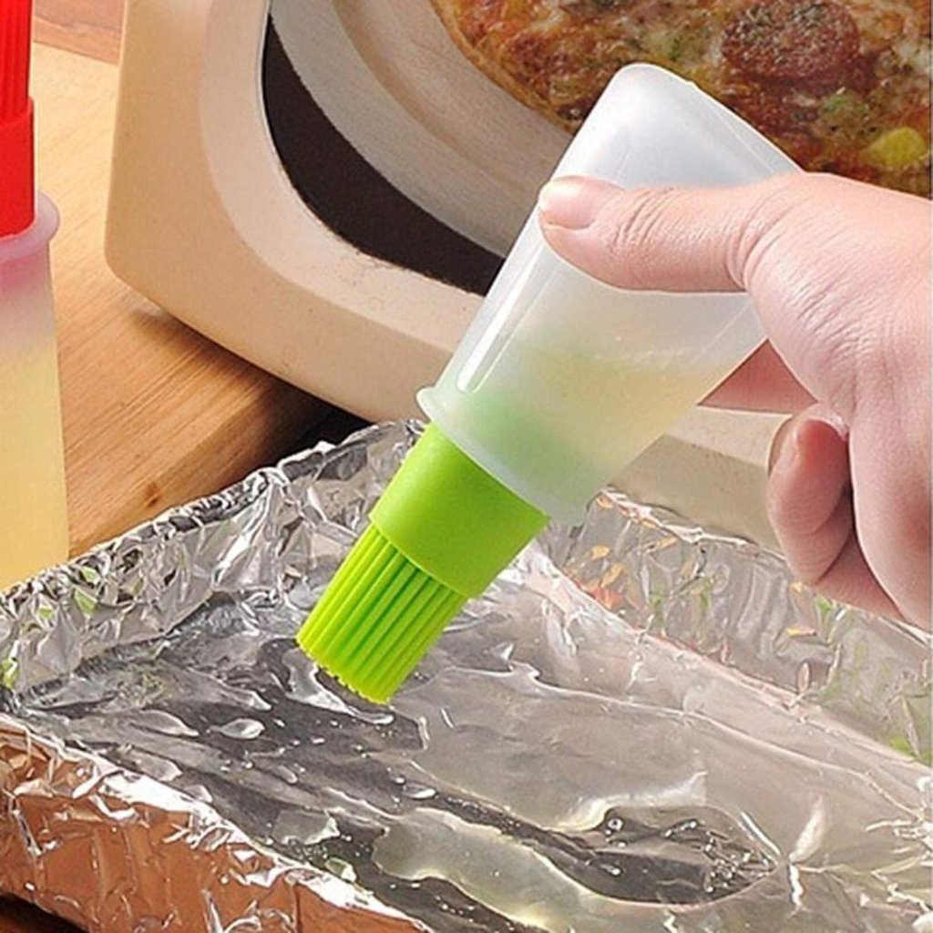 Silicone oil bottle brush