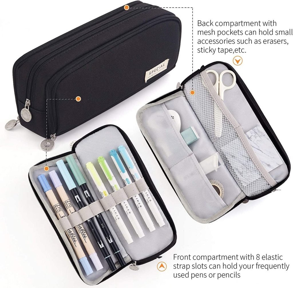 3 Compartment Pencil Pouch