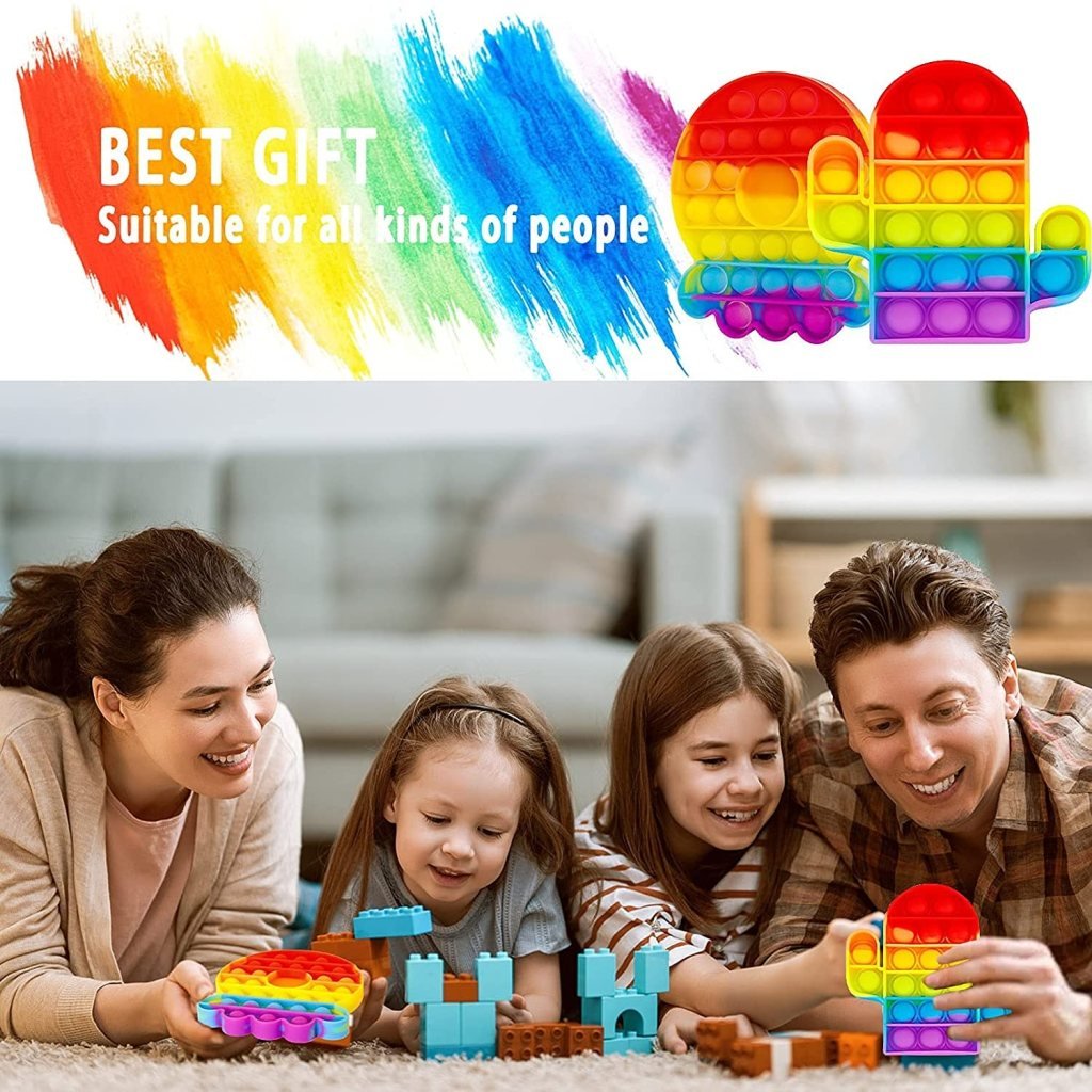 Cactus Fidget Pop it Rainbow Toy